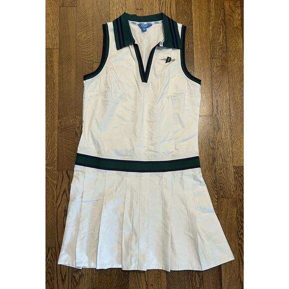 The product shown is the Prince Pickleball Women's Collared Pleated Dress - Picture 2 of 3